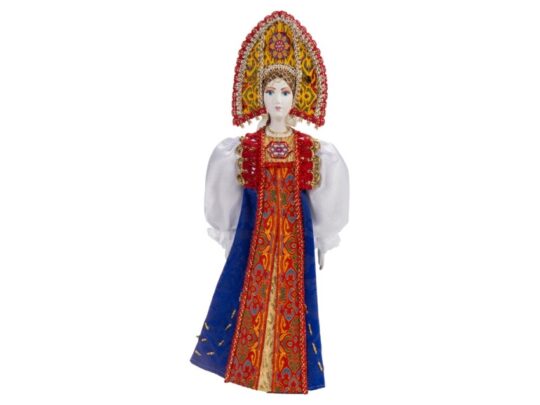 Набор Марфа: кукла в народном костюме, платок, синий, арт. 027700403