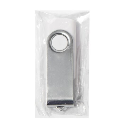 USB flash-карта «Dot» (8Гб), белый, 5,8х2х1,1см,пластик металл