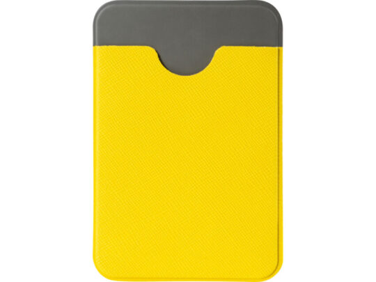 Чехол-картхолдер Favor на клеевой основе на телефон для пластиковых карт и и карт доступа, желтый, арт. 027770403