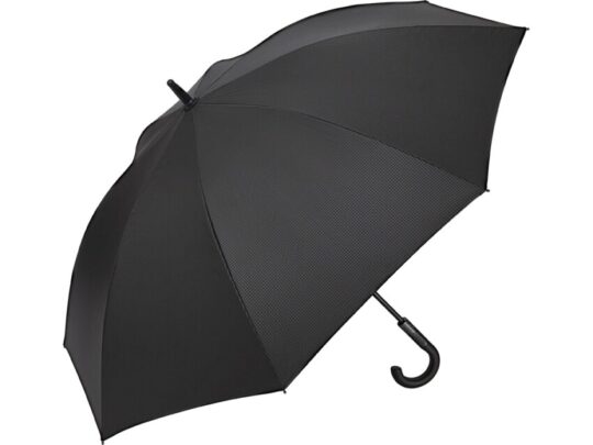 Зонт-трость Carbon с куполом из переработанного пластика, черный, арт. 027707003