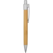 Ручка шариковая Arasiyama из бамбука, серебряный, черные чернила, арт. 027773203