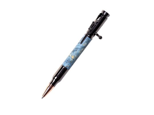 Ручка шариковая Кап клена, голубой, арт. 027719703
