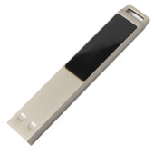 USB flash-карта LED с белой подсветкой (32Гб), серебристая, 6,6х1,2х0,45 см, металл
