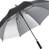 Зонт-трость Double face, черный/серебристый, арт. 027763203