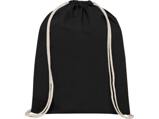 Рюкзак со шнурком Tenes из хлопка плотностью 140 г/м², черный, арт. 027757303
