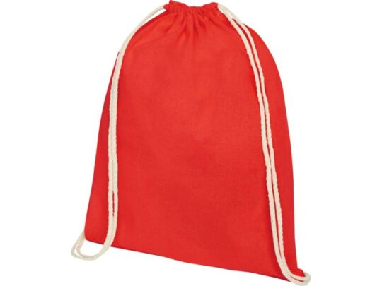 Рюкзак со шнурком Tenes из хлопка плотностью 140 г/м², красный, арт. 027756903