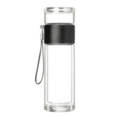 Бутылка стеклянная с двойными стенками, Terso, 300 ml, черная