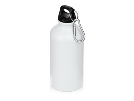 Матовая спортивная бутылка Hip S с карабином и объемом 400 мл, белый, арт. 027951903
