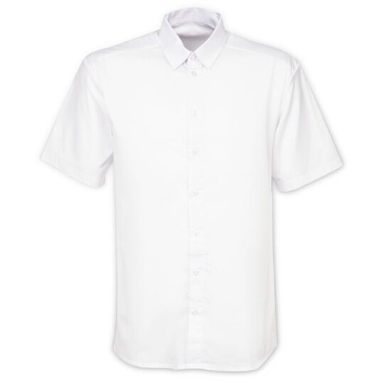 Рубашка мужская с коротким рукавом Collar, белая, размер 44; 188