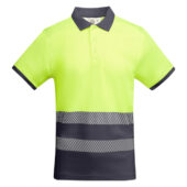 Рубашка поло Atrio мужская, свинцовый/неоновый желтый (2XL), арт. 027897403