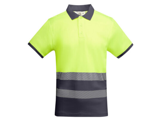 Рубашка поло Atrio мужская, свинцовый/неоновый желтый (4XL), арт. 027897603