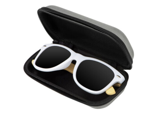 Солнцезащитные очки Rockwood с бамбуковыми дужками в сером футляре, белый, арт. 027852903