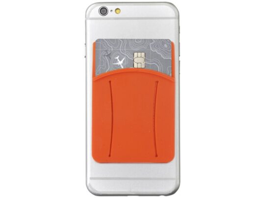 Картхолдер для телефона с держателем Trighold, оранжевый, арт. 027828103