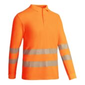 Рубашка поло с длинным рукавом Atrio мужская, неоновый оранжевый (S), арт. 027900503