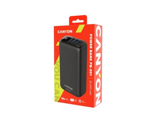Портативный аккумулятор Canyon PB-301 (CNE-CPB301B), черный, арт. 027895103