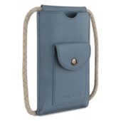 Сумка-чехол для мобильного телефона BUGATTI Almata, голубая, полиуретан, 11x2x18 см, арт. 028153003