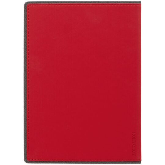 Ежедневник Frame, недатированный, красный с серым
