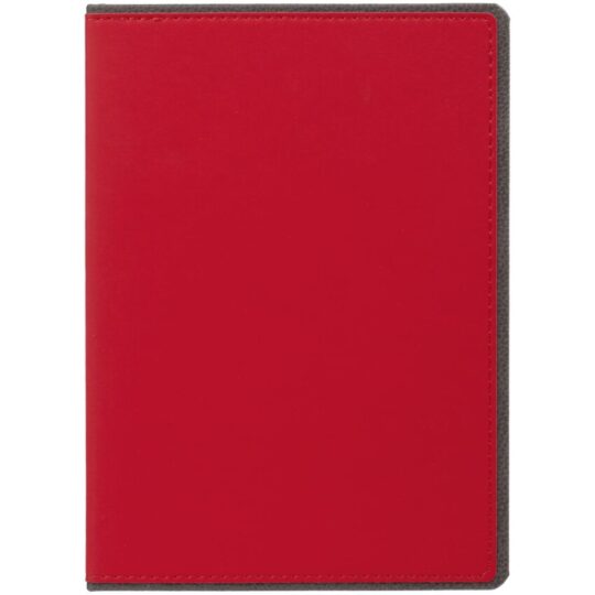Ежедневник Frame, недатированный, красный с серым