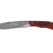 Нож складной Stinger, 104 мм, (серебристый), материал рукояти: сталь/дерево (серебристо-коричневый), арт. 028206403