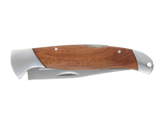 Нож складной Stinger, 100 мм (серебристый), материал рукояти: нержавеющая сталь, розовое дерево, арт. 028206903