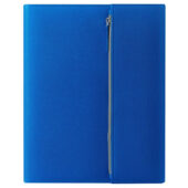 Папка А4  «PATRIX»  с блокнотом и карманом  на молнии, синяя, полиэстер 600D