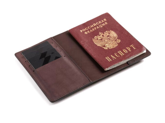 Обложка для паспорта Нит, коричневый, арт. 028058003