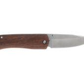 Нож складной Stinger, 77 мм (серебристый), материал рукояти: древесина венге (коричневый), арт. 028207703
