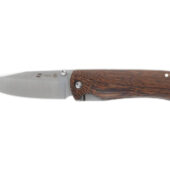 Нож складной Stinger, 77 мм (серебристый), материал рукояти: древесина венге (коричневый), арт. 028207703