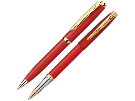 Набор: шариковая ручка и ручка-роллер PEN & PEN. Pierre Cardin, красный/серебристый/золотистый, арт. 028195903