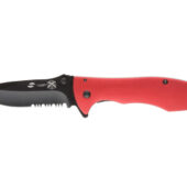 Нож складной Stinger, 80 мм, (чёрный), материал рукояти: сталь/алюминий (чёрно-красный), арт. 028208003