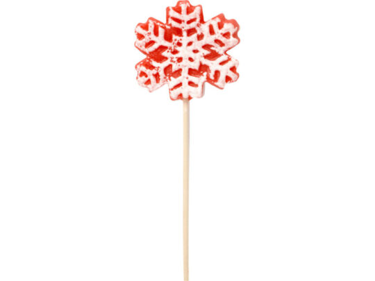 Карамель леденцовая на сахаре 3Д Снежинка, 40г, красная, арт. 028196403