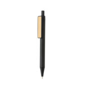 Ручка из переработанного ABS-пластика GRS с бамбуковым клипом, арт. 028114806
