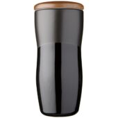 Двустенная керамическая термокружка Reno объемом 370 мл, черный, арт. 028214303