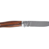 Нож складной Stinger, 106 мм, (серебристый), материал рукояти: сталь/дерево (серебристо-коричневый), арт. 028206103