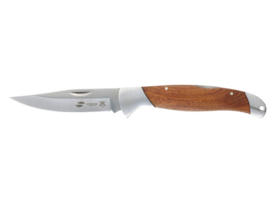 Нож складной Stinger, 100 мм (серебристый), материал рукояти: нержавеющая сталь, розовое дерево, арт. 028206903
