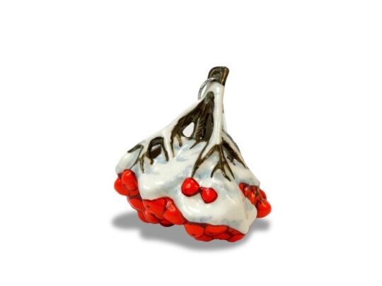 Елочная игрушка Рябинушка надглазурная авторская роспись, арт. 028152103