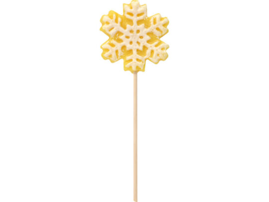 Карамель леденцовая на сахаре 3Д Снежинка, 40г, желтая, арт. 028196503