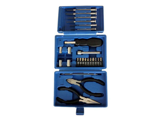 Набор инструментов Stinger, 25 инструментов, в пластиковом кейсе, 164x107x49 мм, синий, арт. 028203903