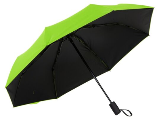 Зонт-автомат Dual с двухцветным куполом, зеленое яблоко/черный, арт. 028263703