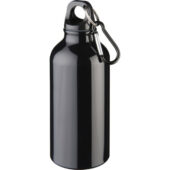 Бутылка для воды с карабином Oregon, объемом 400 мл, сплошной черный (400 мл), арт. 028273003