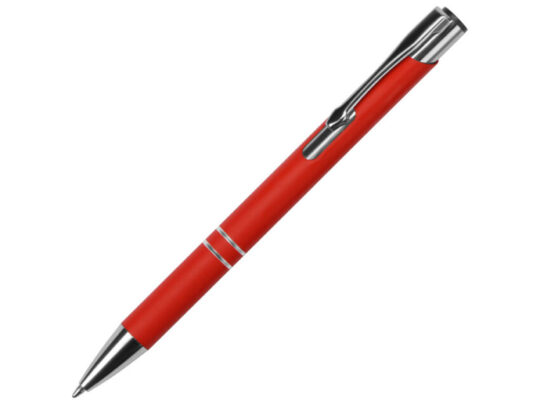 Ручка металлическая шариковая Legend Gum софт-тач, красный (Р), арт. 028241803