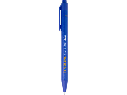 Одноцветная шариковая ручка Chartik из переработанной бумаги с матовой отделкой, синий, арт. 028384103