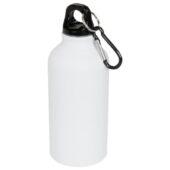 Матовая спортивная бутылка Oregon с карабином и объемом 400 мл, белый (Р), арт. 028241603