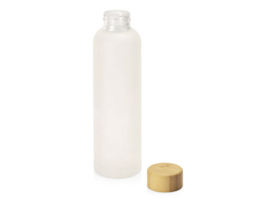 Стеклянная бутылка с бамбуковой крышкой Foggy, 600мл, белый (Р), арт. 028241703