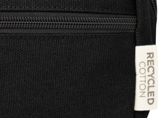 Косметичка Joey из холста, переработанного по стандарту GRS, объемом 3,5 л, сплошной черный, арт. 028272003