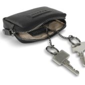 Ключница BUGATTI Elsa, с защитой данных RFID, чёрная, воловья кожа/полиэстер, 11х2х7 см, арт. 028381503