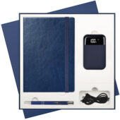 Подарочный набор Reina BtoBook, синий (ежедневник, ручка, аккумулятор)