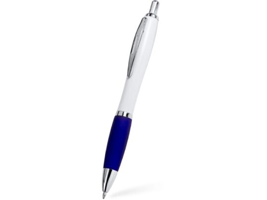 Ручка пластиковая шариковая CARREL с антибактериальным покрытием, белый/королевский синий, арт. 028447903