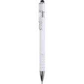 Ручка-стилус металлическая шариковая BORNEO, белый, арт. 028456903