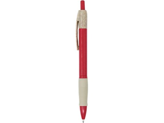Ручка шариковая HANA из пшеничного волокна, бежевый/красный, арт. 028453003